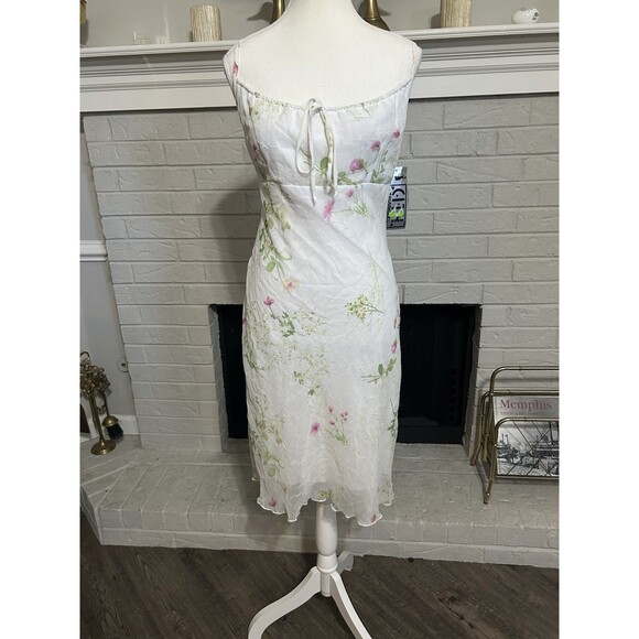 Vintage NWT Y2K Sz 9 90s Dress City Triangles Fairy Milkmaid Cottagecore Floral - Picture 1 of 6